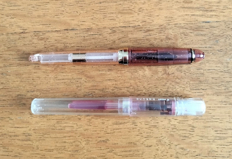 kakunoとFonte空色万年筆の軸径比較画像